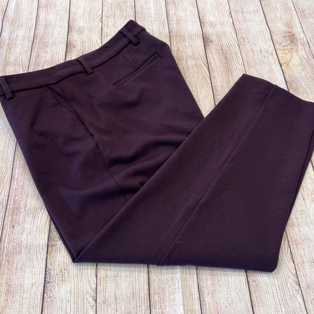 Liverpool Los Angeles Currant Purple Textured Ankle Trousers Womens 16W